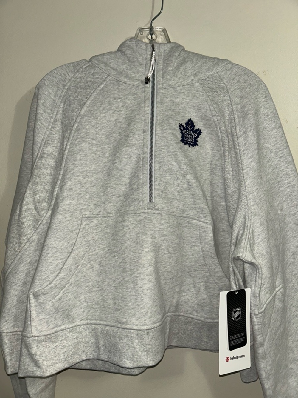 Women’s XL Toronto Maple Leafs x lululemon Scuba Oversized Half-Zip Hoodie Grey